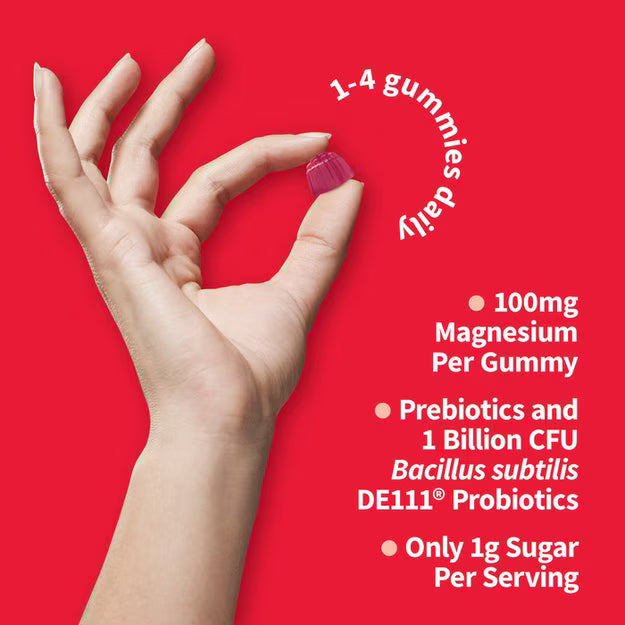 Garden of Life Dr. Formulated Magnesium + Pre & Probiotics Gummies – Raspberry (60 gummies)