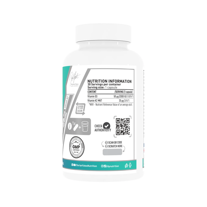 Dorian Yates Vitamin D3 + K2 – 30 kapsula