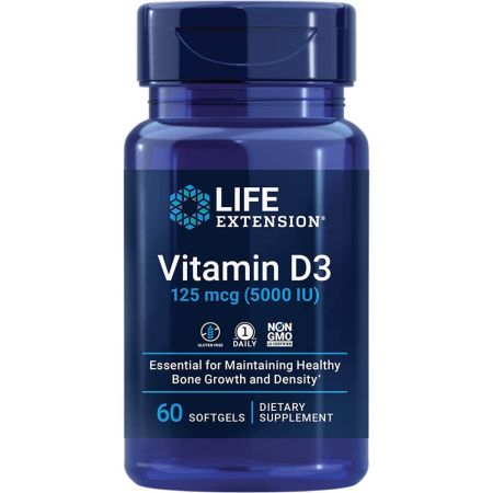 Vitamin D3 - Life Extension  5000 IU – 60 Softgels