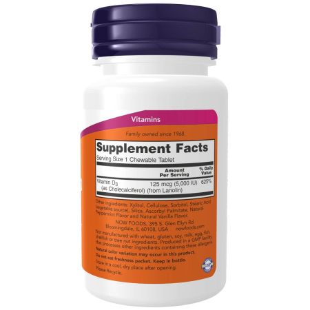 Vitamin D-3 5000 IU – 120 žvakaćih tableta